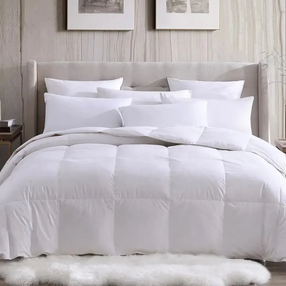 Serta HeiQ Cooling White Feather & Down All Season Comforter White King